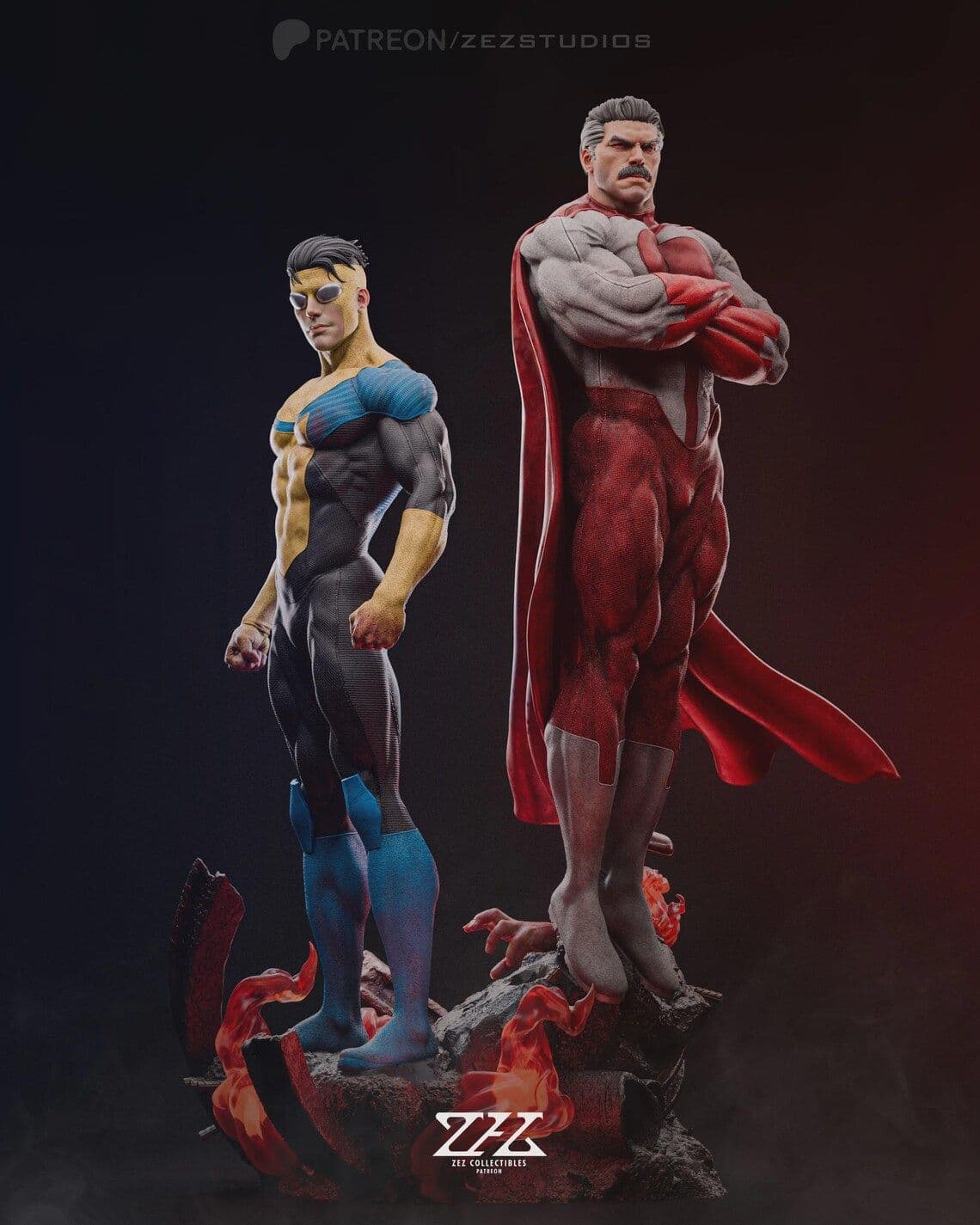 Invincible and Omni-Man | Maximum Detailed 16K 3D printed figure product image 9