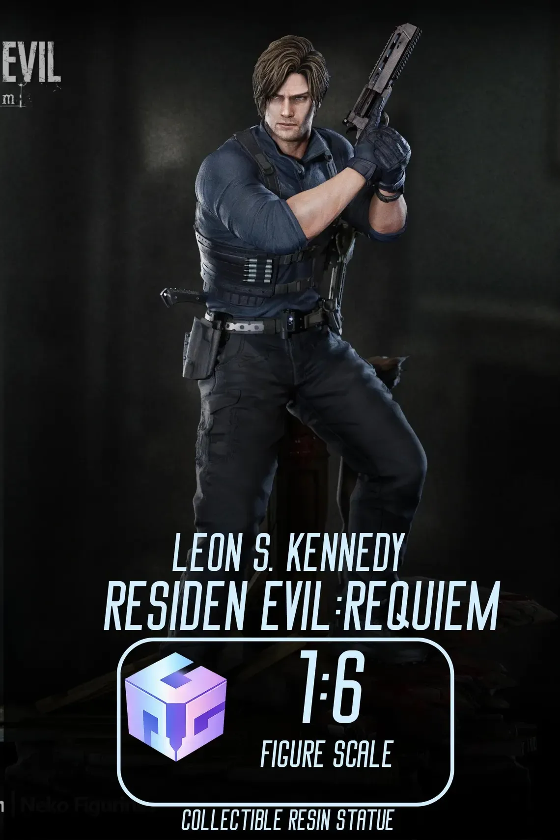 Leon Kennedy Resident Evil Figure – Hand Painted 16K 3D Printed Resin Statue
