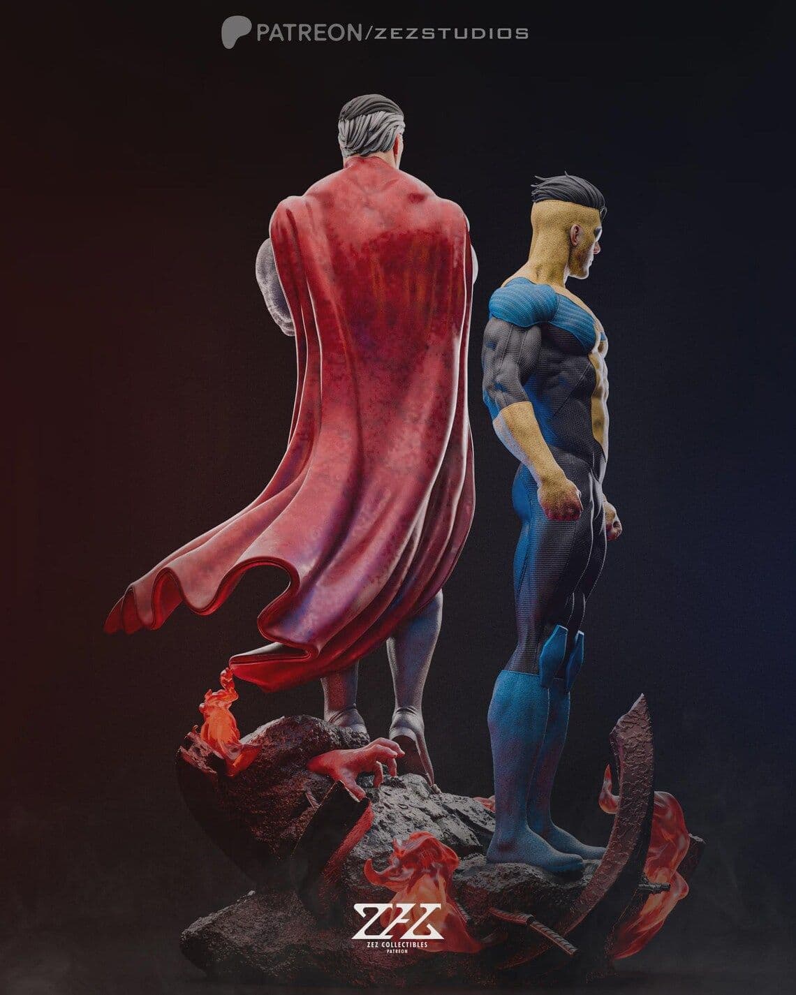 Invincible and Omni-Man | Maximum Detailed 16K 3D printed figure product image 3