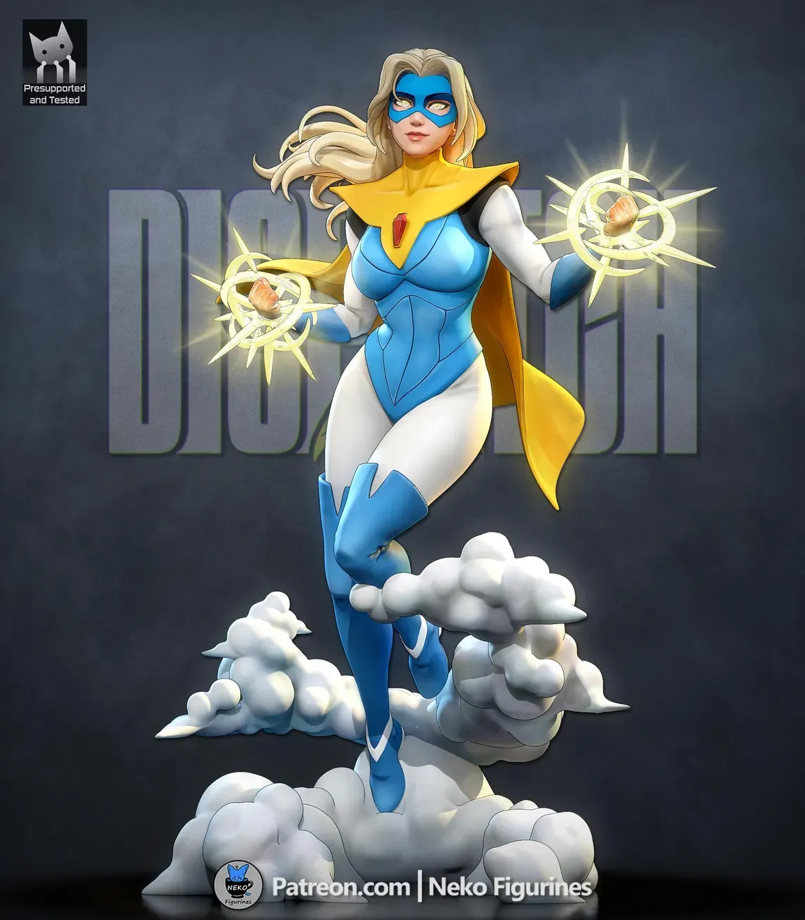 Blonde Blazer figure Dispatch game Figure – 3D Printed Resin Diorama
