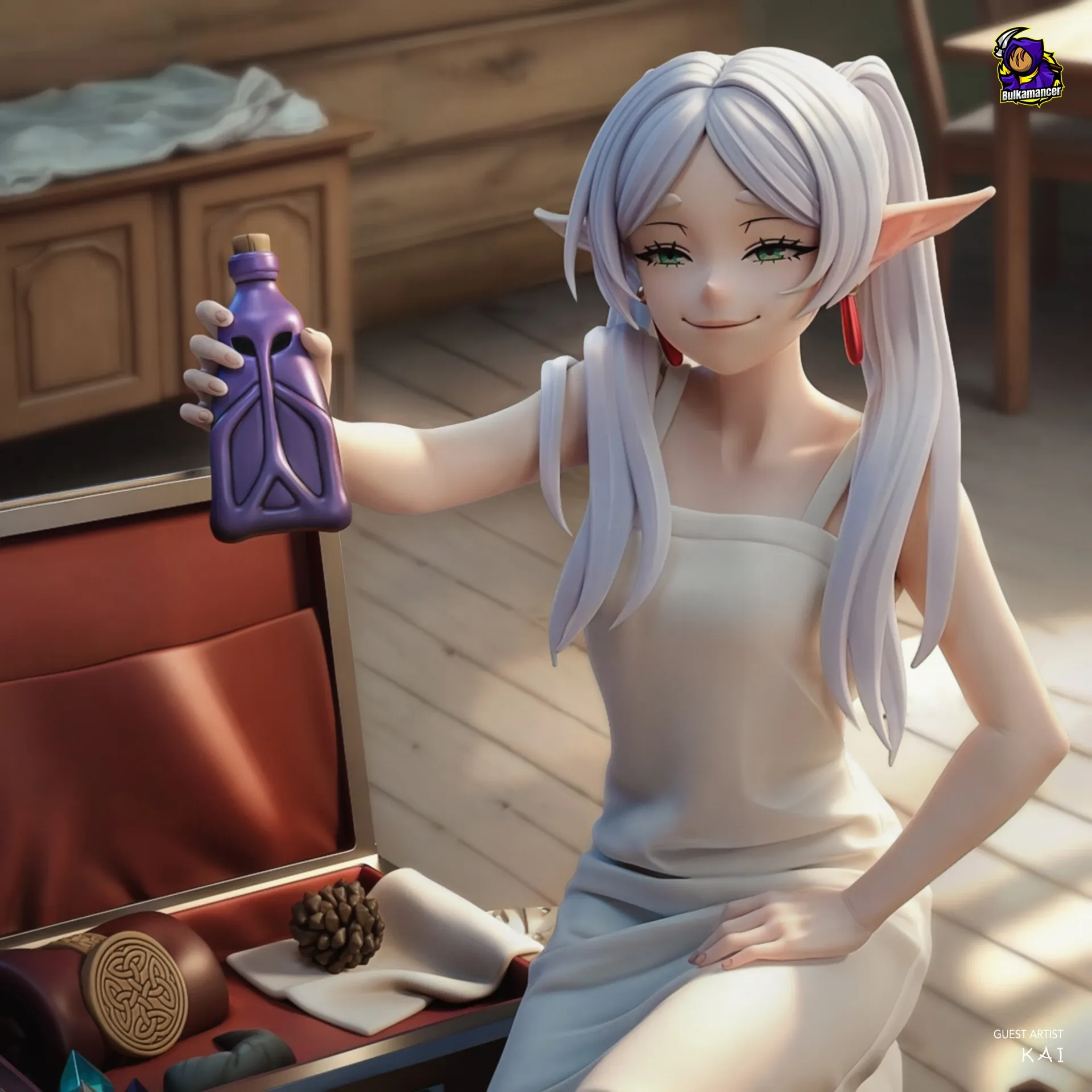 Frieren Anime Statue: 12K Resin Figure, Hand-Painted or Model Kit β 3D Printed Resin Diorama