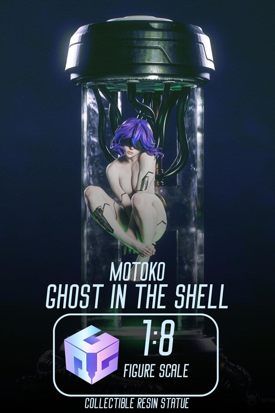 Motoko Ghost In The Shell | Maximum Detailed 16K 3D printed figure
