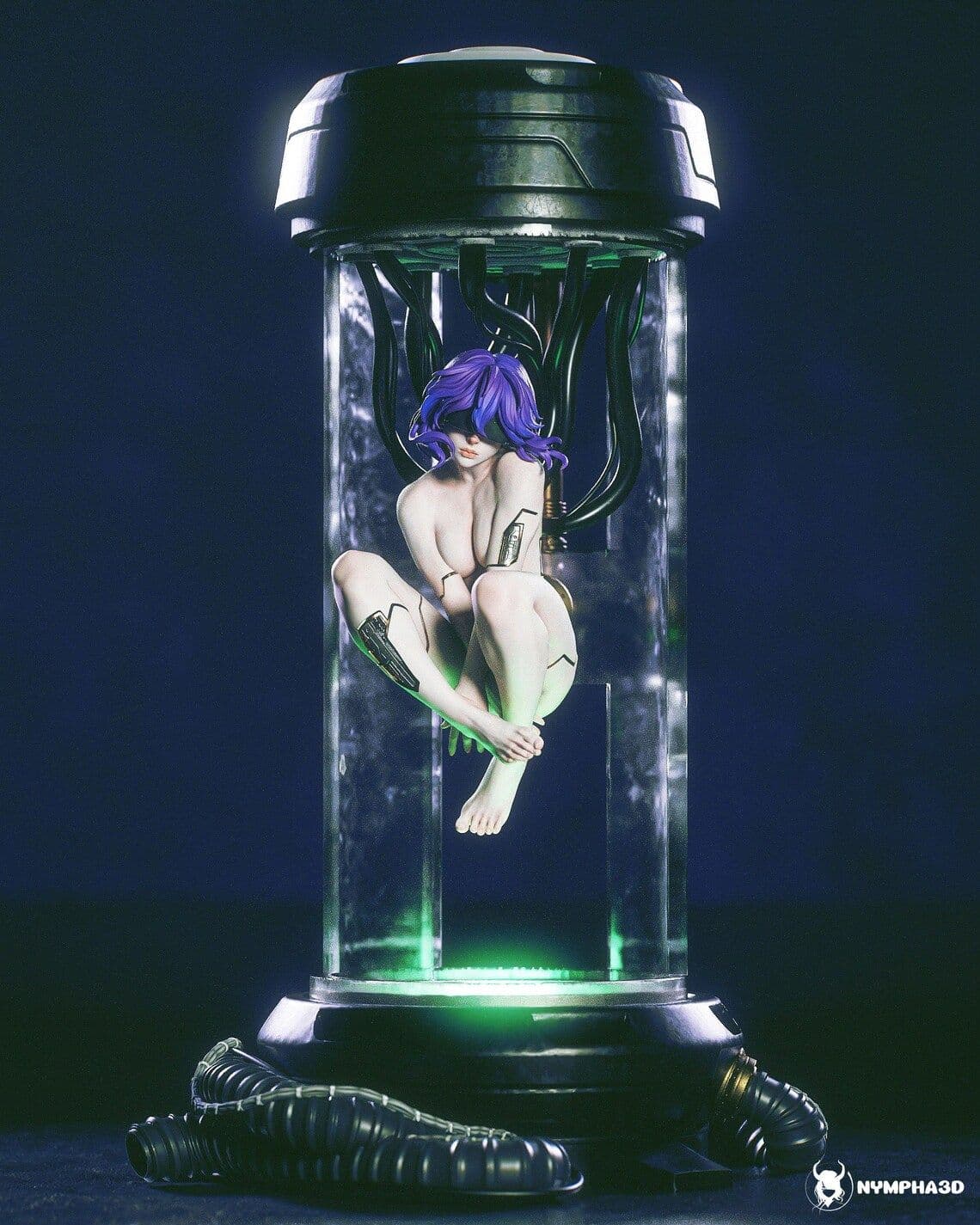Motoko Ghost In The Shell | Maximum Detailed 16K 3D printed figure - alternate view