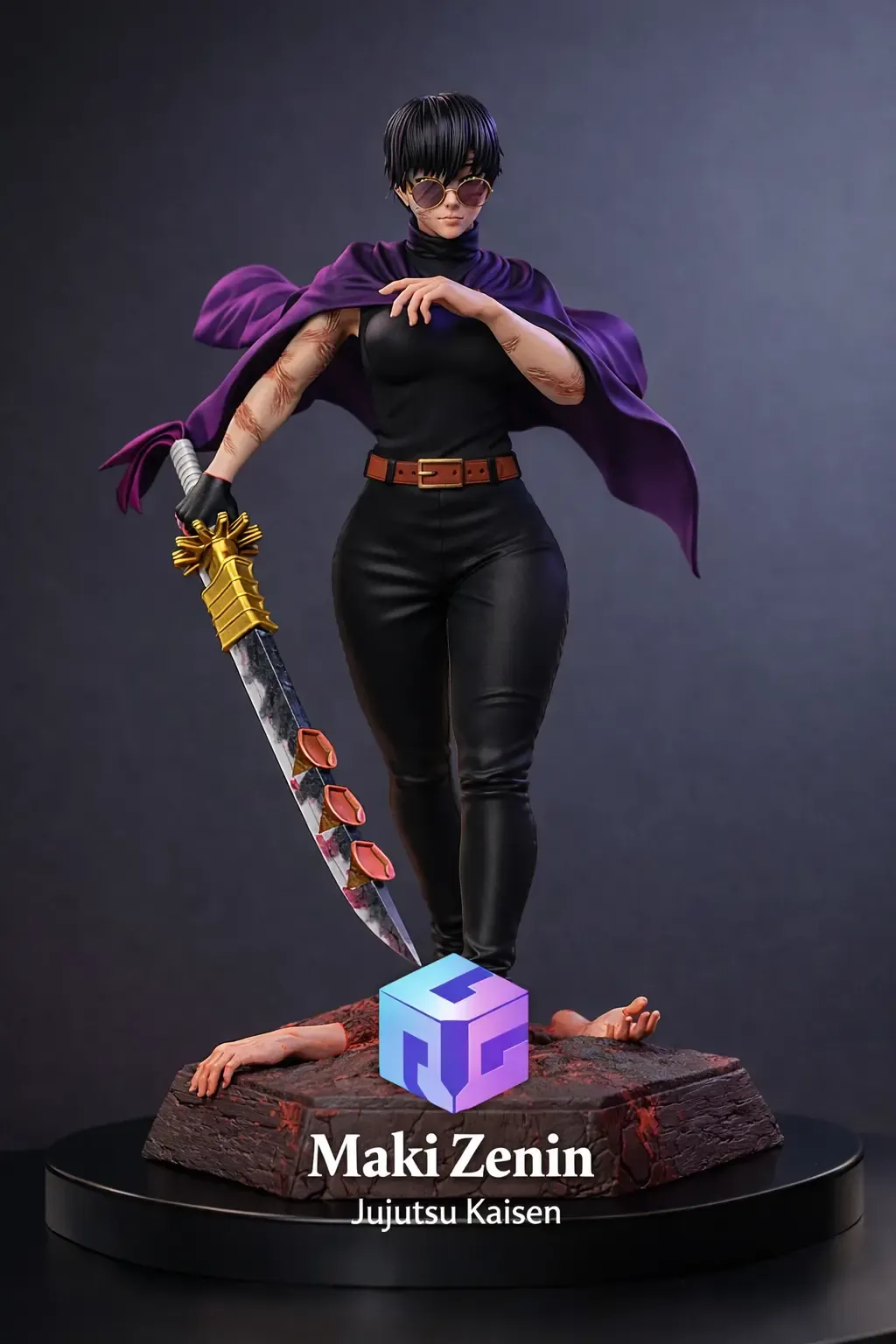 Maki Zenin figure- Jujutsu Kaisen figure | Maximum Detailed 16K 3D printed diorama statue