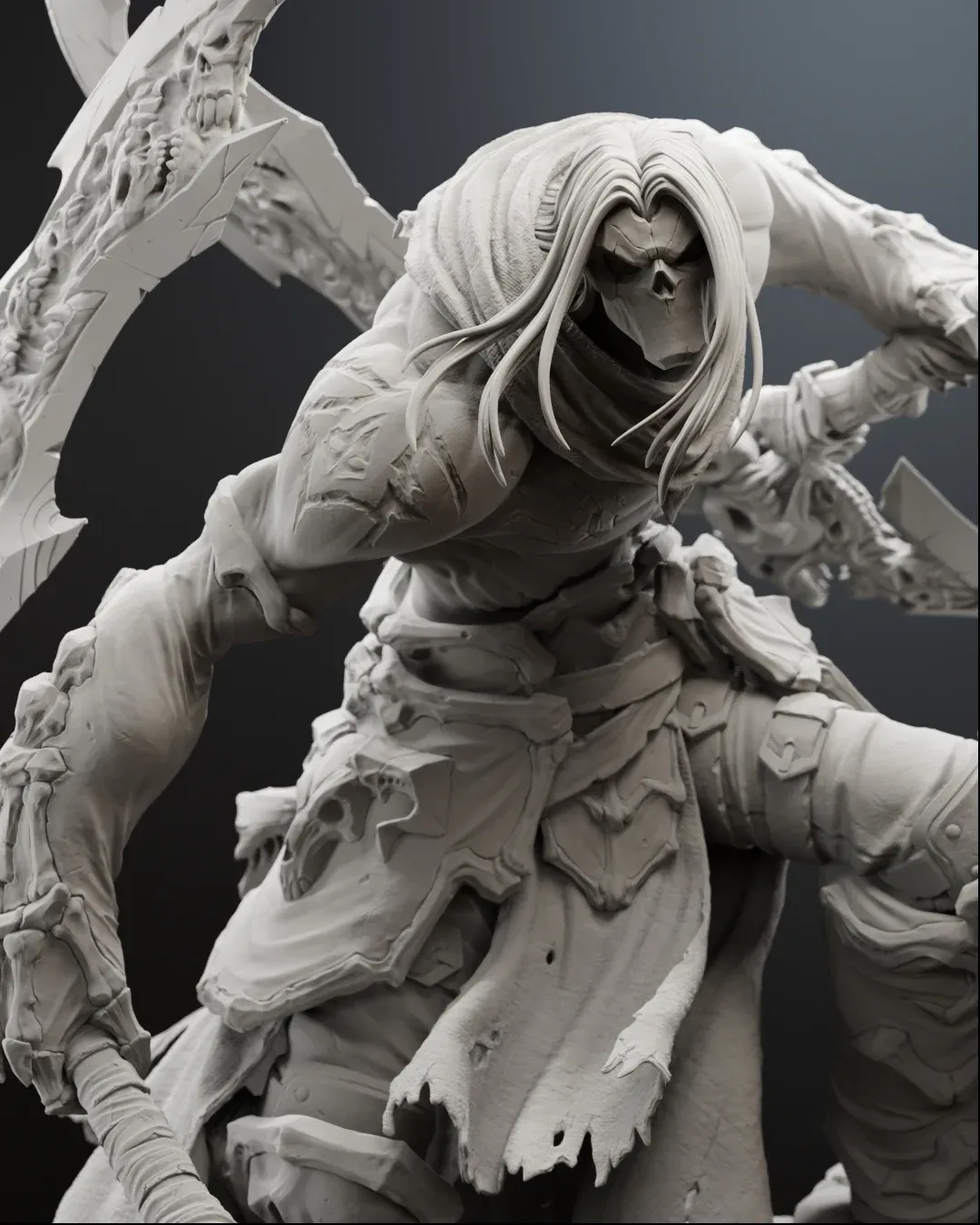 Death Darksiders II | Maximum Detailed 12K 3D printed figure - alternate view